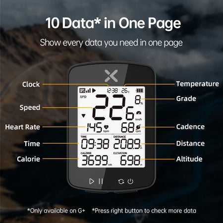 XOSS G2 Plus Bike Computer &ndash; Waterproof Wireless GPS Cycling Speedometer