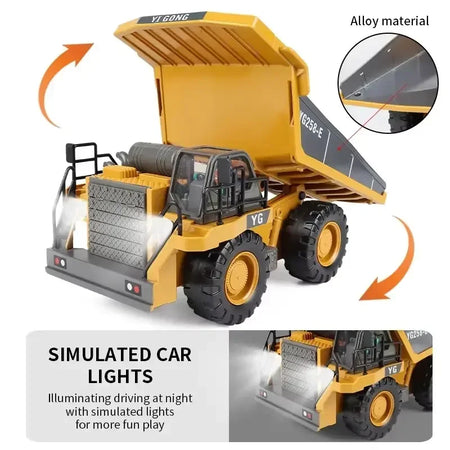 Drift RC 4x4 Off Road Excavator Stunt Car for Kids - Transforming Remote Control Vehicle
