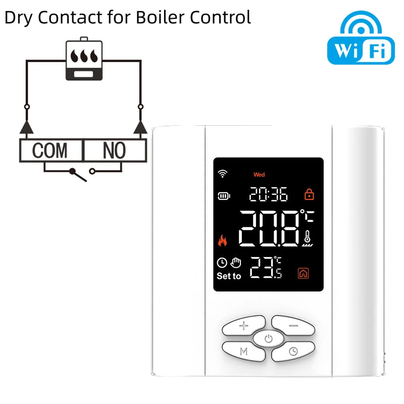 Tuya WiFi Smart Thermostat &ndash; Battery Powered Boiler Control WiFi Version / Boiler Thermostat