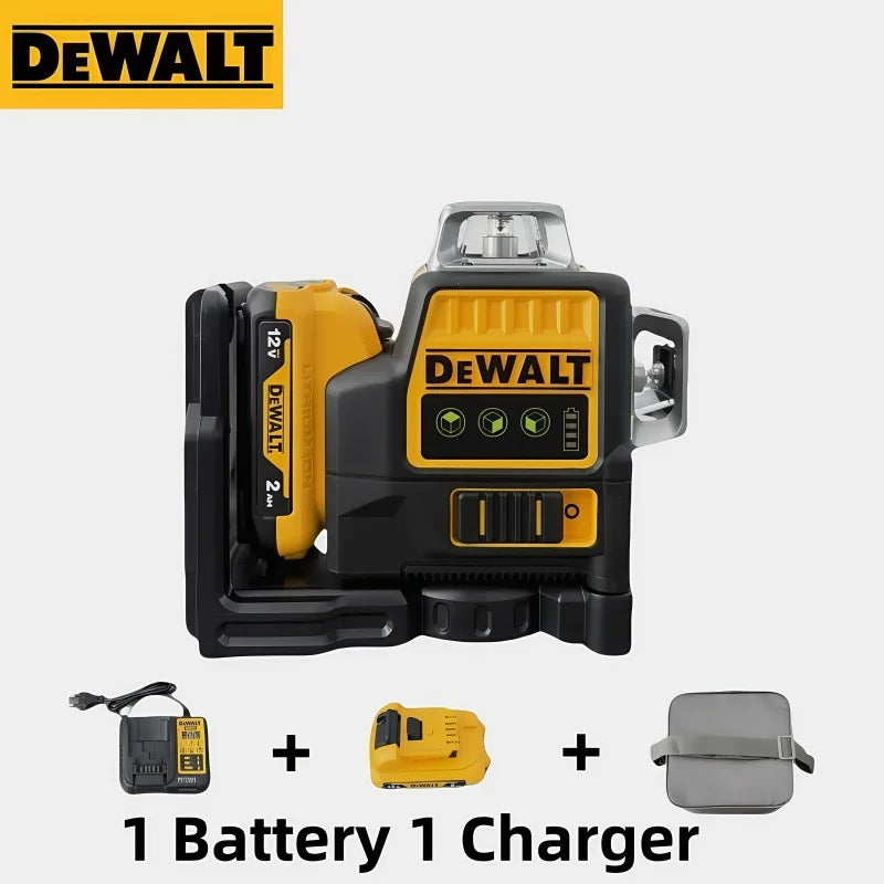 DEWALT 2025 DW089LG 12-Line 360&deg; Vertical &amp; Horizontal Laser Level US 1battery1charger / CHINA