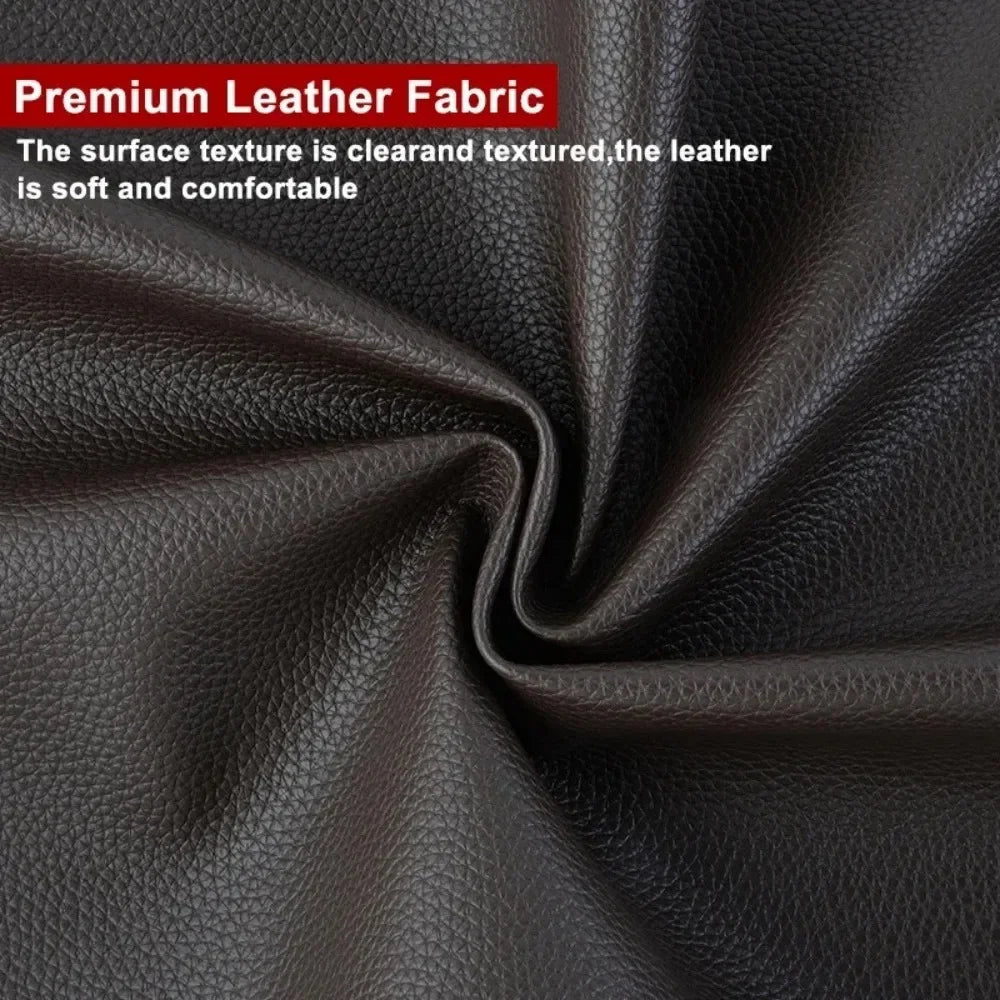 Wear-Resistant Black Leather Repair Patch for Furniture and Accessories
