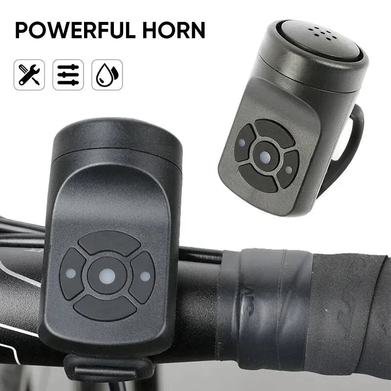 Electric Bicycle Bell with Powerful Rechargeable Ring, Plastic