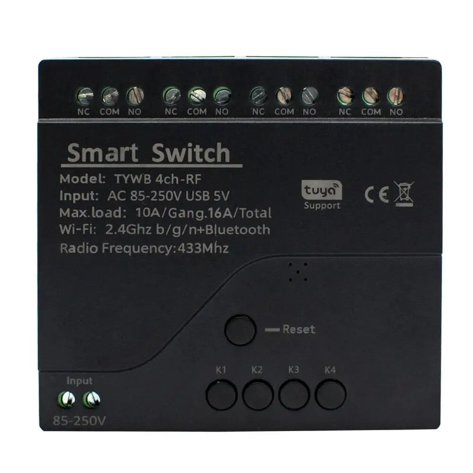 Tuya 4CH Smart WiFi Control Switch Module - 10A Relay for Home Automation