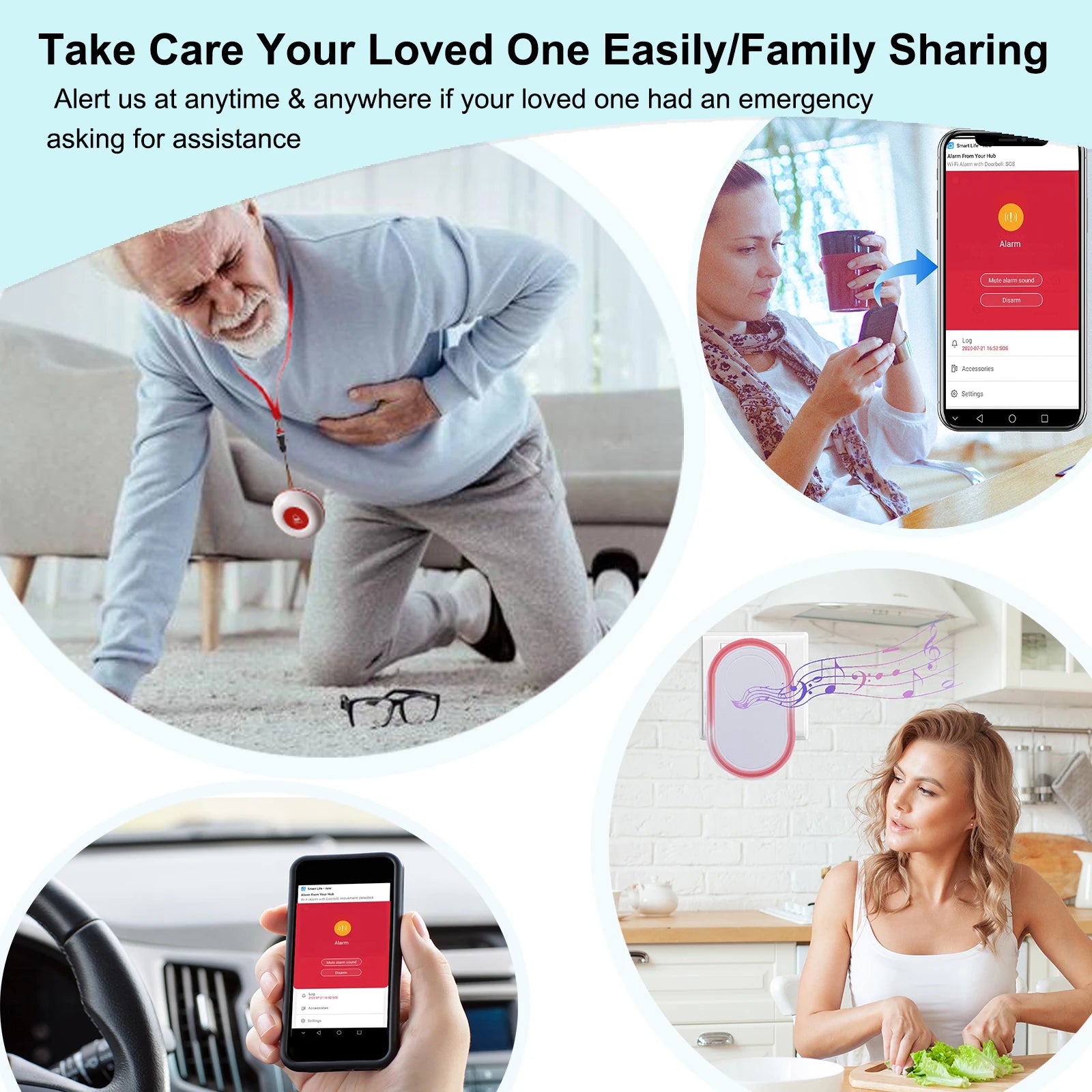 Topvico Smart WiFi Panic Button &ndash; Elderly SOS Alert