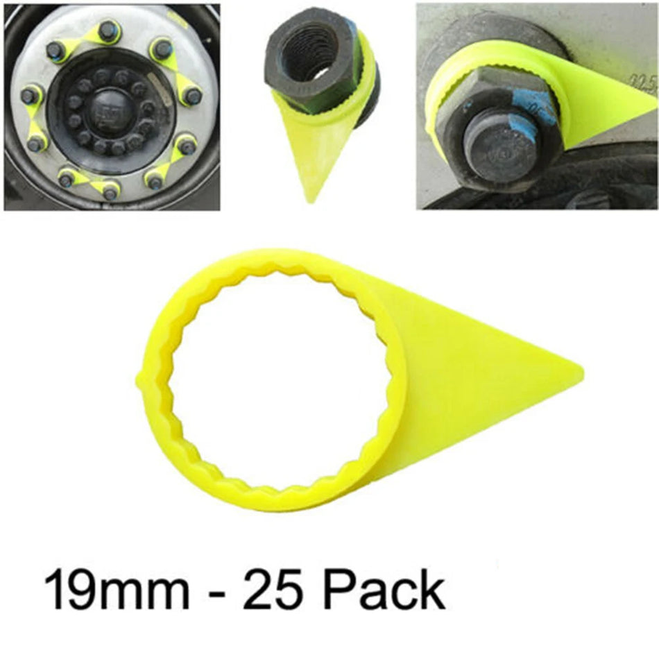 Wheel Nut Indicators 19mm, Yellow for Truck Safety NIGHTKIST
