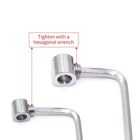 10pcs Stainless Steel Adjustable Wire Rope Clips with Copper Metal Fasteners