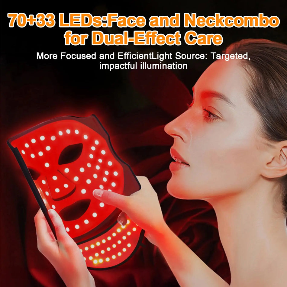 7 Colors LED Face Mask USB Rechargeable Red Light Therapy for Skin Rejuvenation