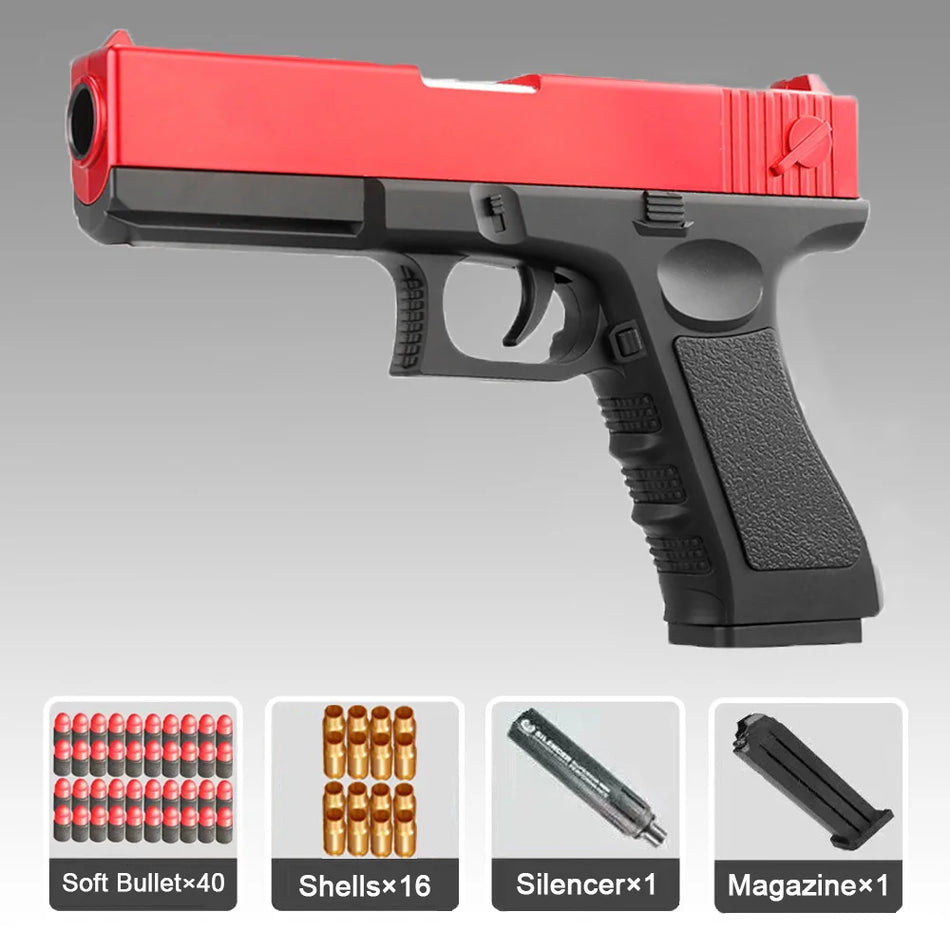 Desert Eagle Spielzeugpistole für Kinder, Pistole mit 16 Hülsen und 40 Pfeilen