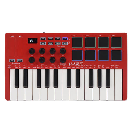 M-VAVE SMK-25 USB MIDI Keyboard Controller - Bluetooth SMK-25  Red