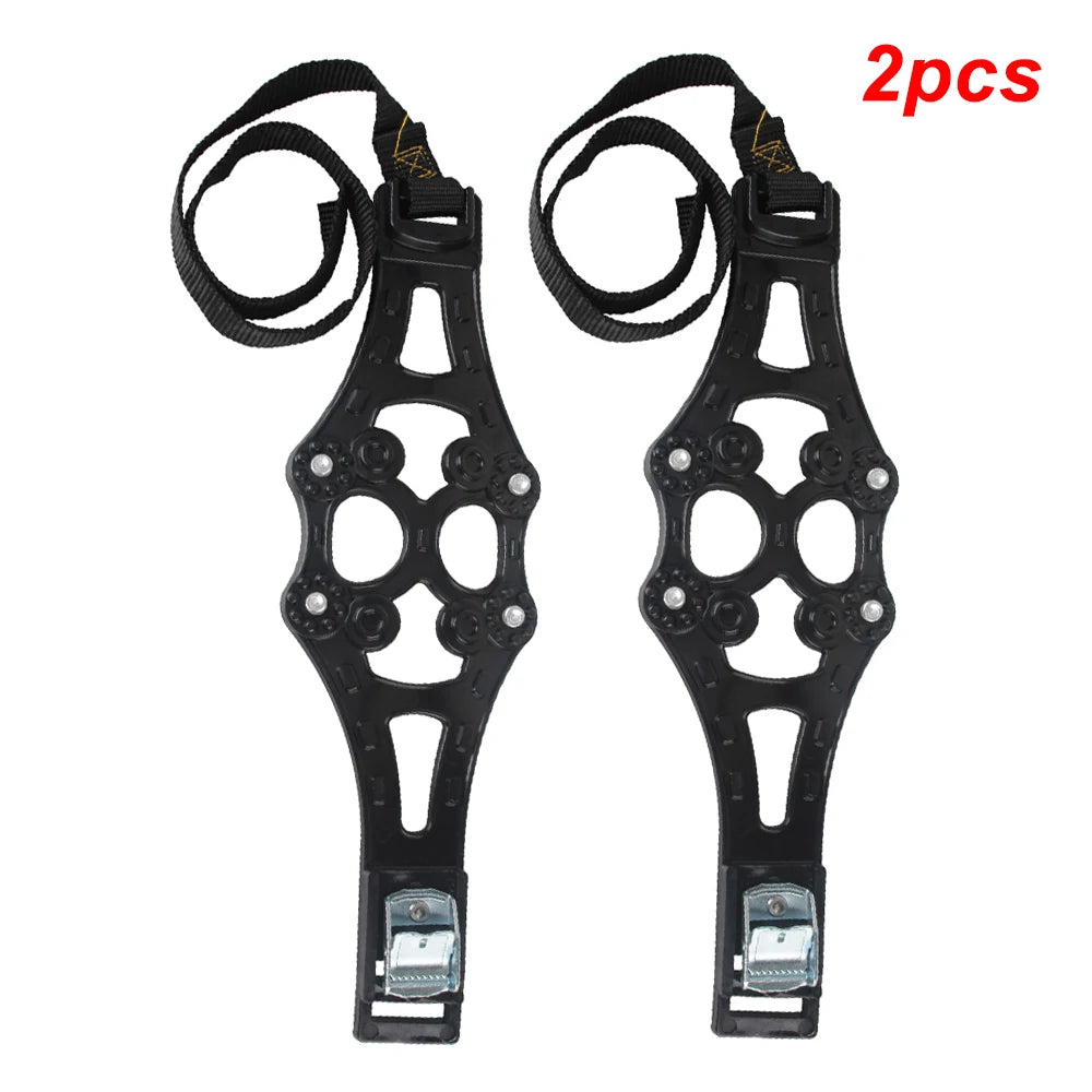 Car Snow Chains Anti-Skid Dual Buckle TPU &ndash; Strong Traction 2PCS BLACK
