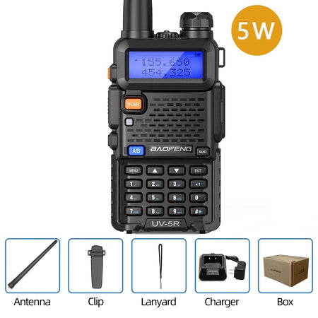 Baofeng UV-5R &ndash; Dual Band Ham Radio 5W Power Long Range 5W radio / US