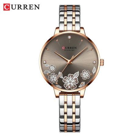 CURREN Ultra Thin Stainless Steel Women&rsquo;s Quartz Watch brown