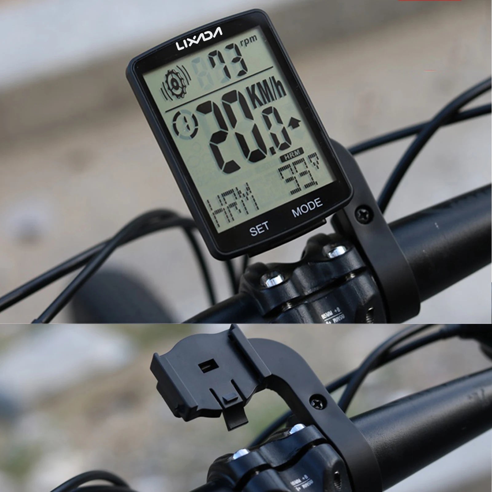 LIXADA 3 In 1 Wireless Bike Computer &ndash; Heart Rate Sensor