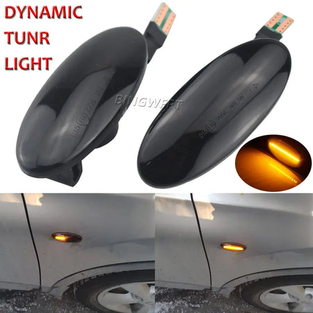 2X For Nissan Qashqai Dualis Juke Micra March Micra CUBE EVALIA Note X-Trail LEAF Dynamic LED Side Marker Turn Signal Lights by InterCyprus Trading Ltd