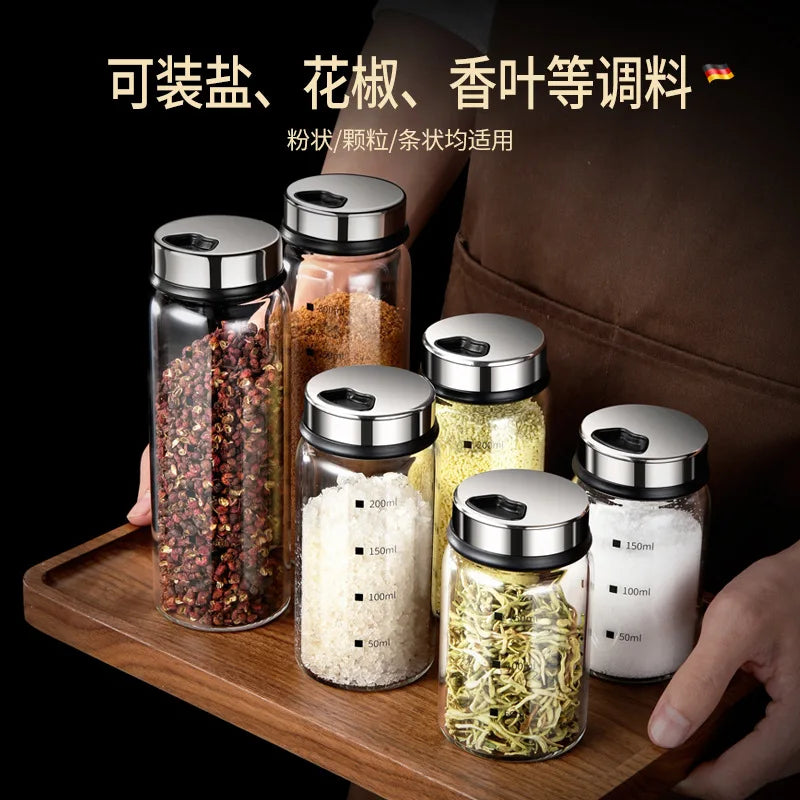 1Pc Spices Bottle Glass Salt Jar Set &ndash; Free Shipping