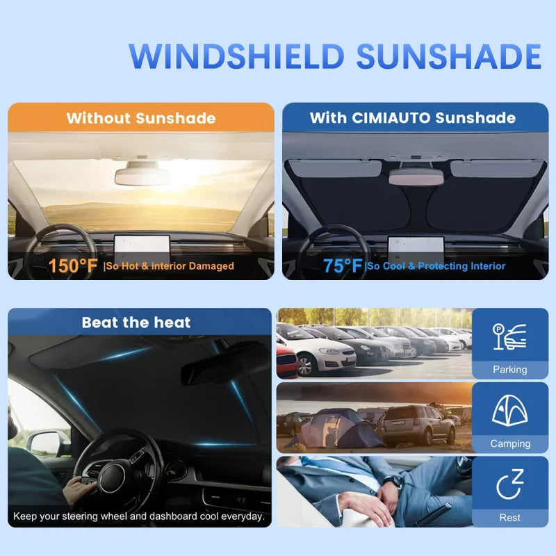Car Windshield Sun Shade &ndash; Superior UV Protection for Volkswagen Golf Models