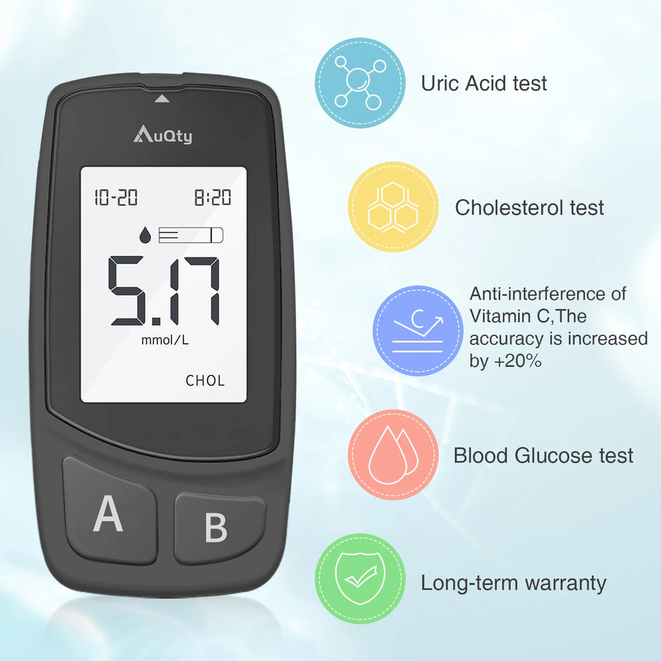 GUC 3in1 Multifunction Glucometer Kit &ndash; Comprehensive Health Monitoring