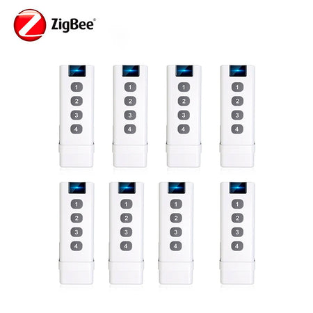 Tuya ZigBee Smart Scene Switch (1-4 Gang) - Portable Home Automation Control 8Pcs Zigbee