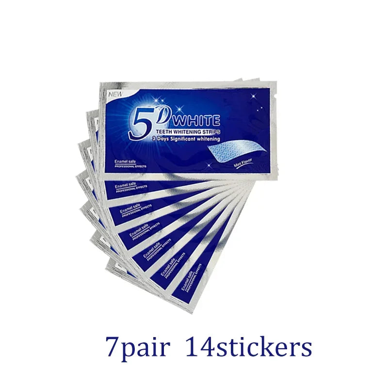 2-14 Pairs Gel Tooth Whitening Kit &ndash; Natural Brightening Strips 7pairs 14stickers