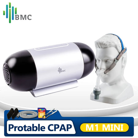 M1 Mini &ndash; Bluetooth Enabled Auto CPAP With Nasal Pillows Mask