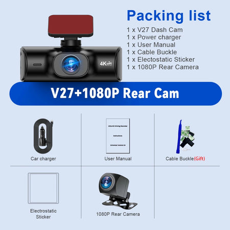 Soam 4K Full HD Dual Dash Camera