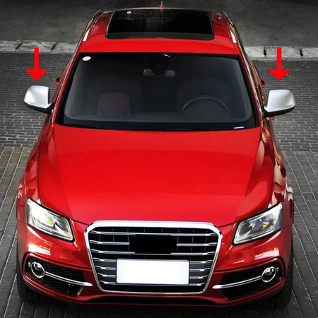 Side Mirror Covers Chrome Silver Matte For Audi Q5 8R Q7 4L SQ5 by InterCyprus Trading Ltd