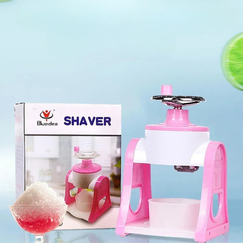 Portable Mini Ice Crusher for Home Use - Manual Shaved Ice Machine