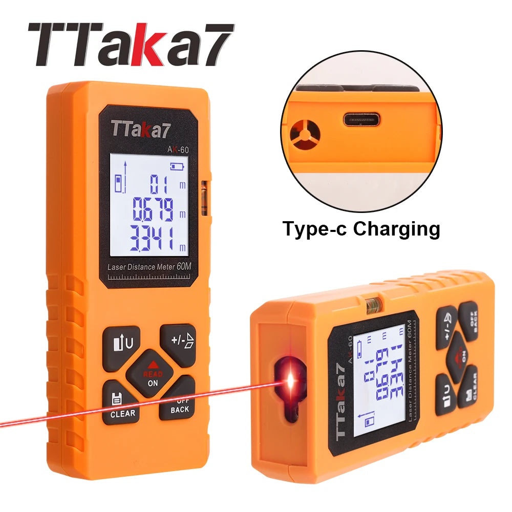 40M-60M Mini Smart Laser Distance Meter &ndash; USB Rechargeable