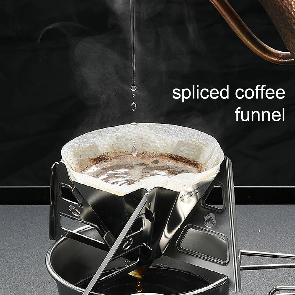 Stainless Steel Coffee Filter Rack Dripper &ndash; Foldable Design