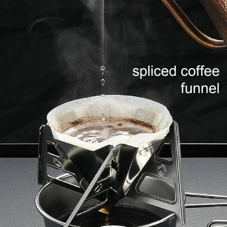 Stainless Steel Coffee Filter Rack Dripper &ndash; Foldable Design