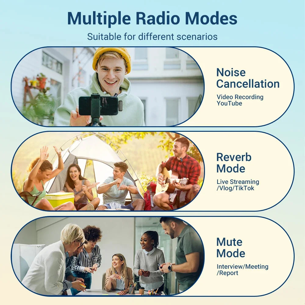 Basix Wireless Lavalier Microphone with Charging Case for Outdoor Interviews