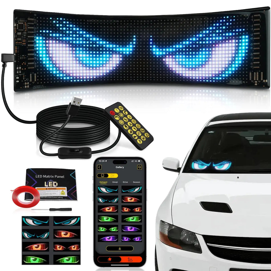 Devil's Eye LED Car Display With App Remote Control Matrix