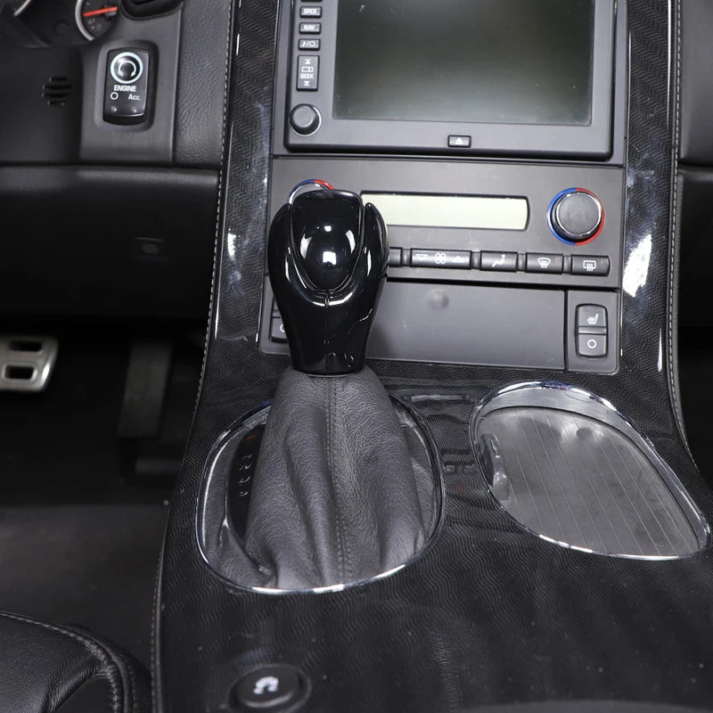 Autocolant pentru ornamentul schimbătorului de viteze interior negru ABS Chevrolet Corvette C6