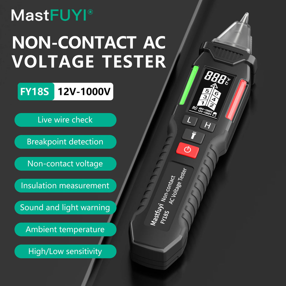 MASTFUYI Handheld Test Pencil - Non-Contact Voltage Tester 12-1000V NCV
