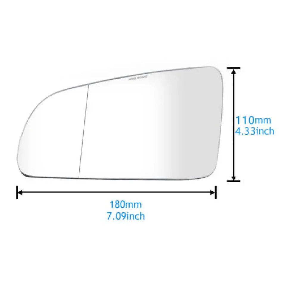 Cristal de Espejo de Puerta para Audi A4 B6/B7 2001-2008 Izquierda Calentado Convexo Reemplazo Directo