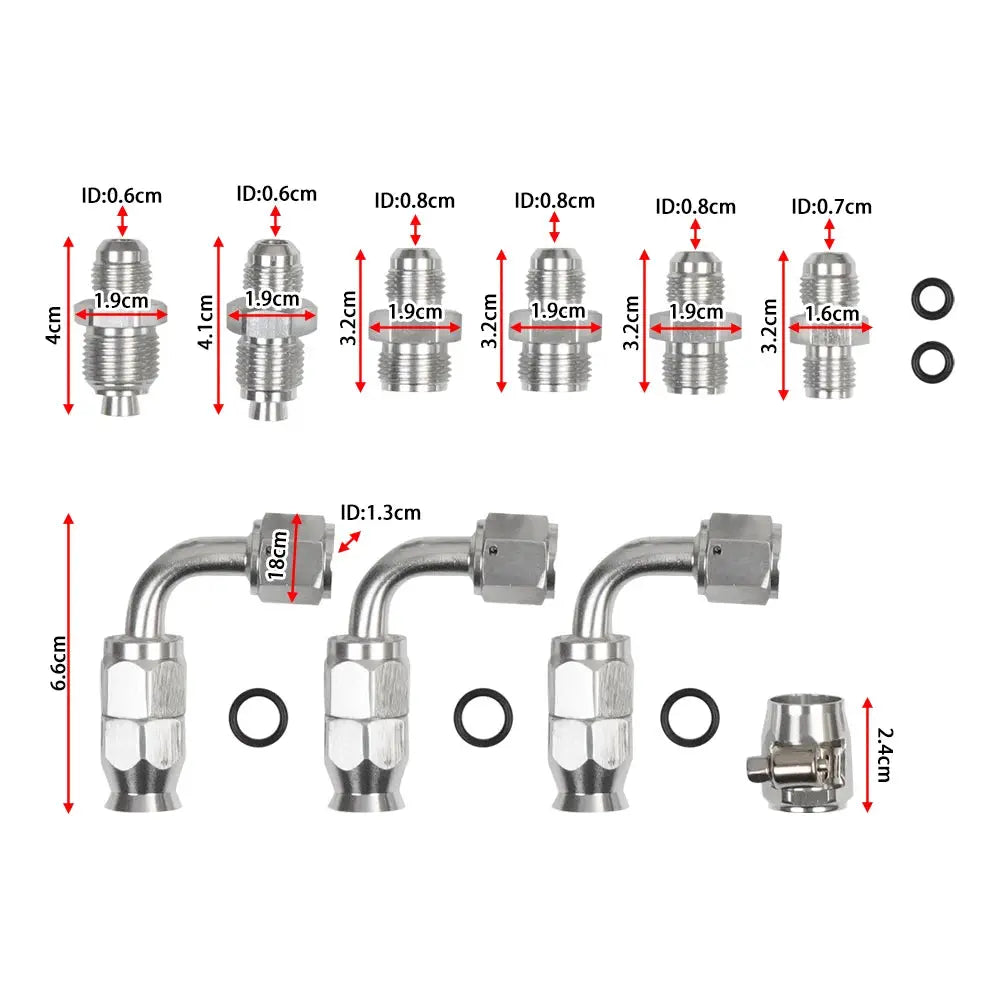 6AN Power Steering Hose Kit Fit for Chevy C10 LS Swap Connects GM Type 2 by InterCyprus Trading Ltd