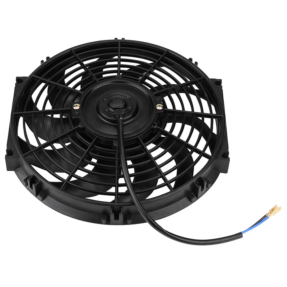 Ventilateur de refroidissement Ebtools 12V pour voiture, slim, à pousser et tirer, 12 pouces universel avec kit de montage