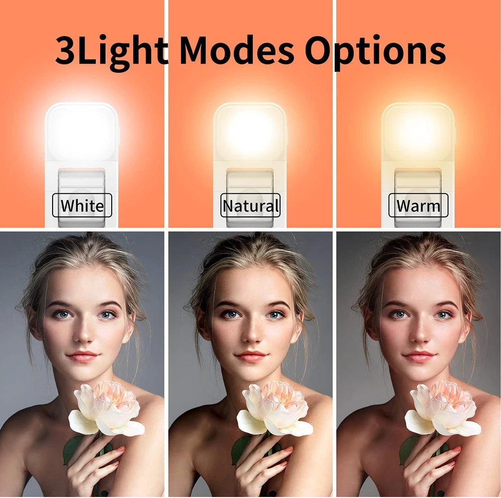 T-WOLF Wireless Bluetooth Selfie Stick Tripod with Fill Light &amp; Remote for Smartphones