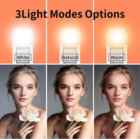 T-WOLF Wireless Bluetooth Selfie Stick Tripod with Fill Light &amp; Remote for Smartphones