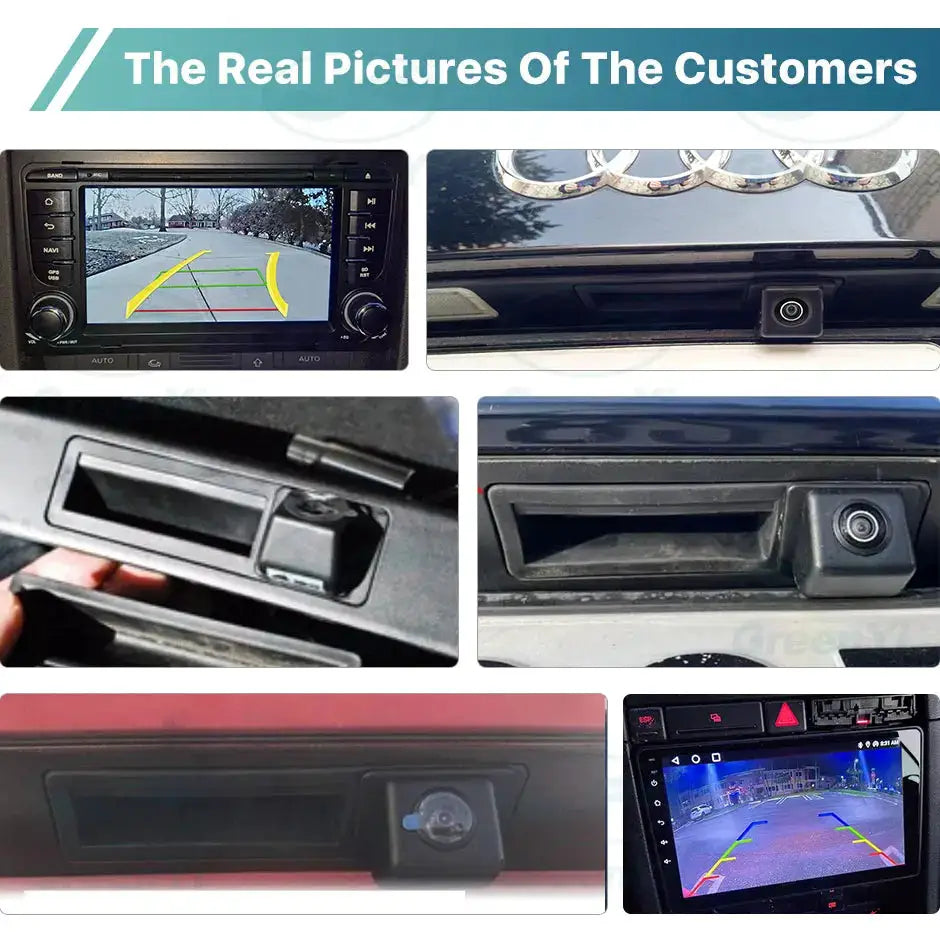 AHD 1080P 170° Car Rear View Trunk Handle Camera For Audi A1 A3 A4 A6 A6L S5 Q5 Q7 2005-2012 Vehicle Dynamic Trajectory by InterCyprus Trading Ltd