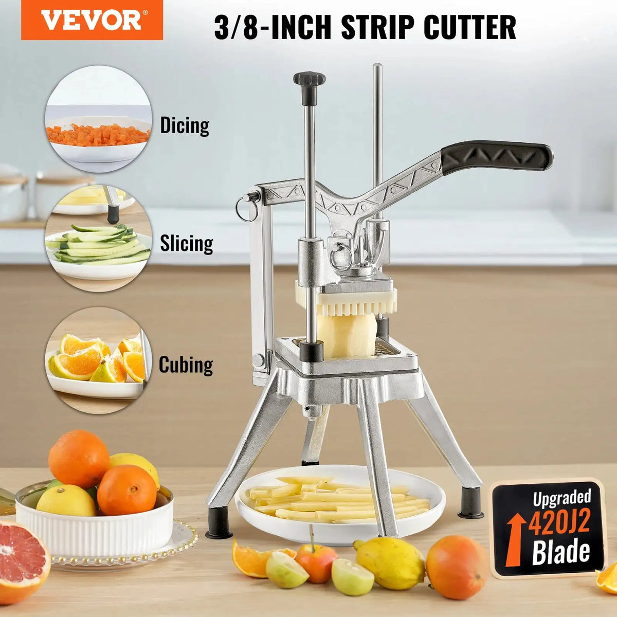 French Fry Cutter Onion Slicer Stainless Steel