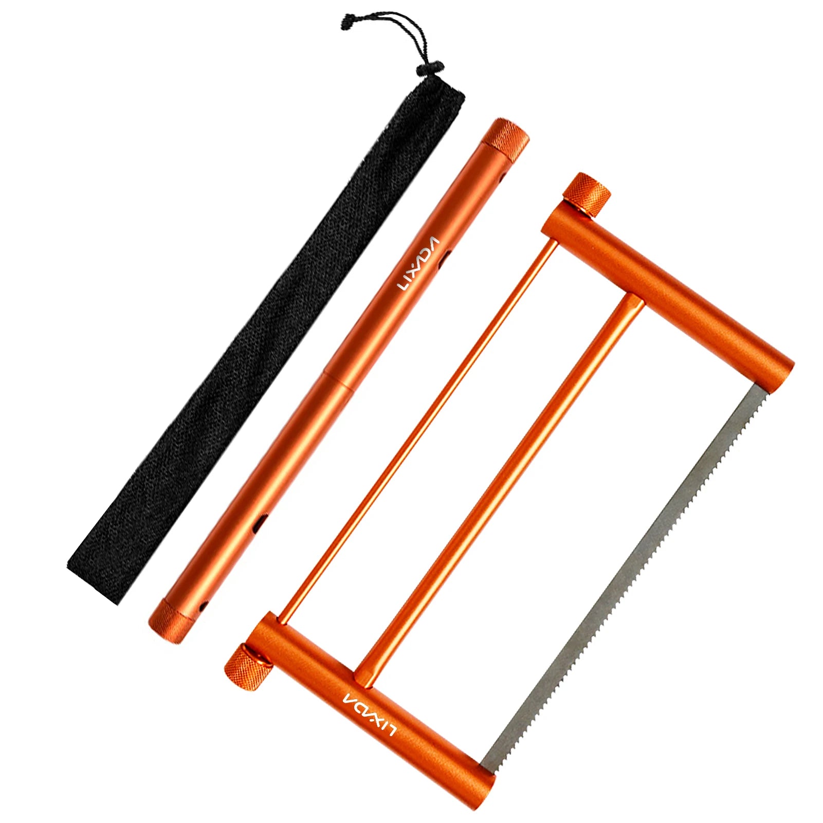 Lixada Folding Wood Saw Aluminium Alloy - Ultra Portable Orange