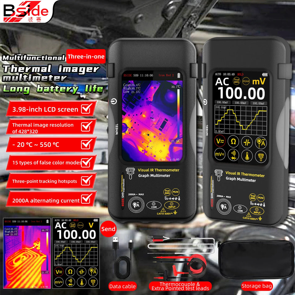 BSIDE SH9 &ndash; 137K IR Thermal Imaging Multimeter Fusion