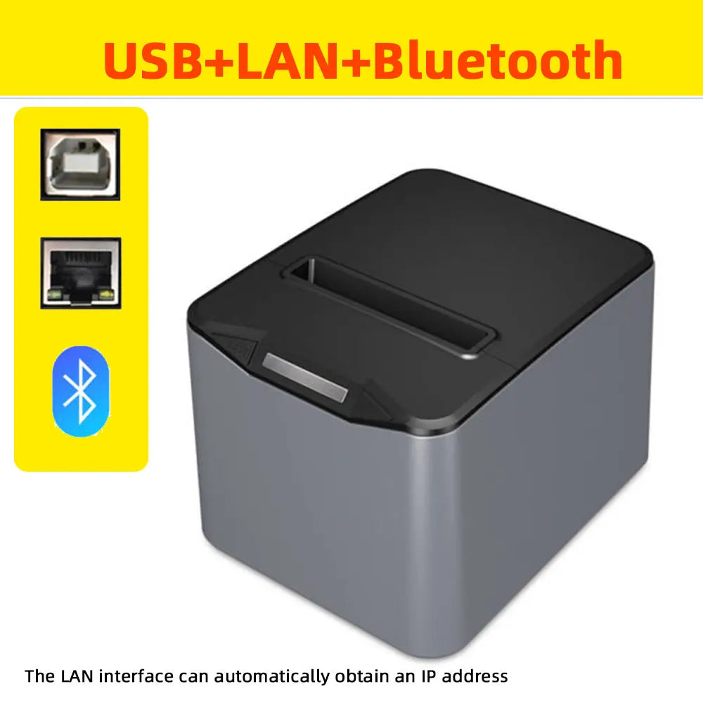 HZTZ 80mm Thermal Receipt Printer H-Z870 &ndash; Automatic Cutter H-Z870 USB BT LAN / UK Plug