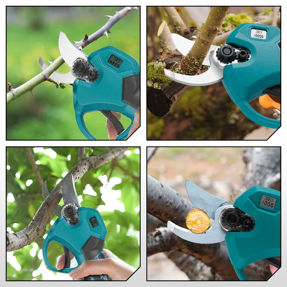 Podadora Eléctrica Sin Escobillas de 30mm – Incluye Dos Baterías de 21V
