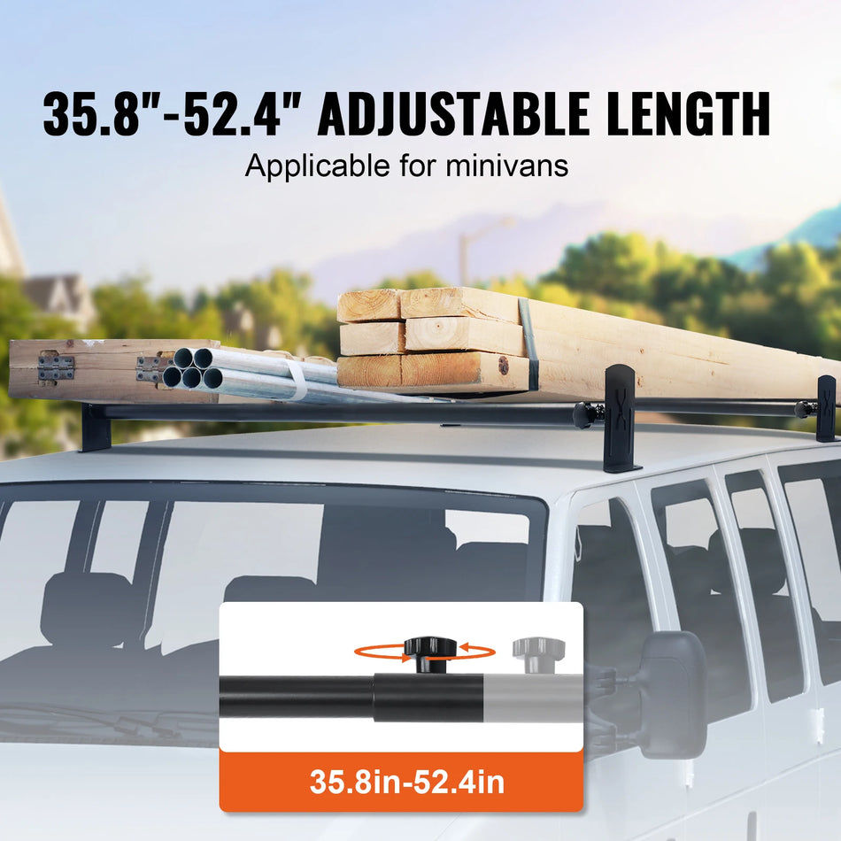 Van Roof Ladder Rack Alloy Steel 500 Lbs Capacity