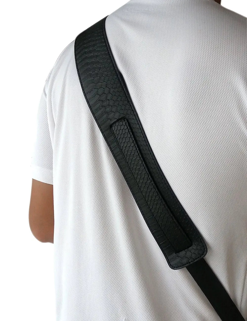 Guitar Strap PU Leather 2.5 Inch &ndash; Soft Embroidered Pattern