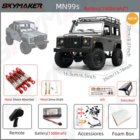 MN99s MN98 1:12 4WD RC Rock Crawler Defender - High Speed, Off-Road Adventure 1B1500-A1-RF-S-FB