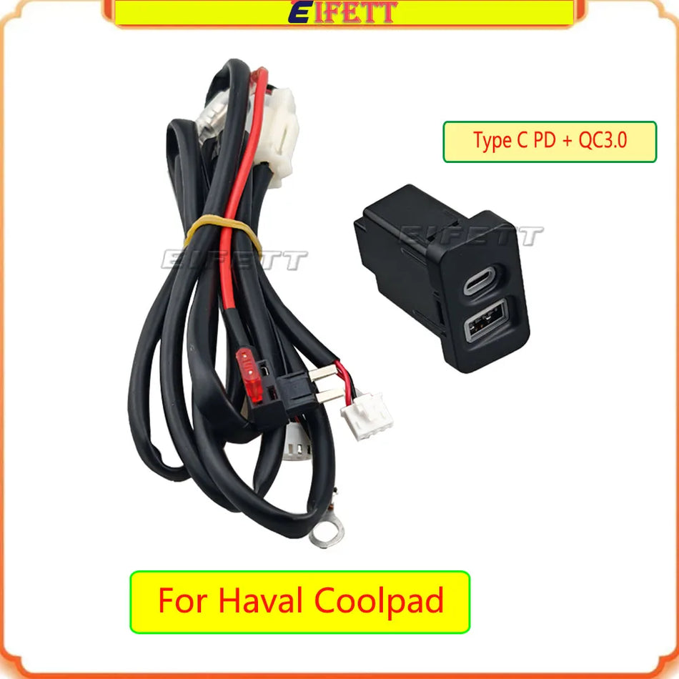 Încărcător auto USB cu Type C PD QC3.0 pentru Haval H6 2015-2020