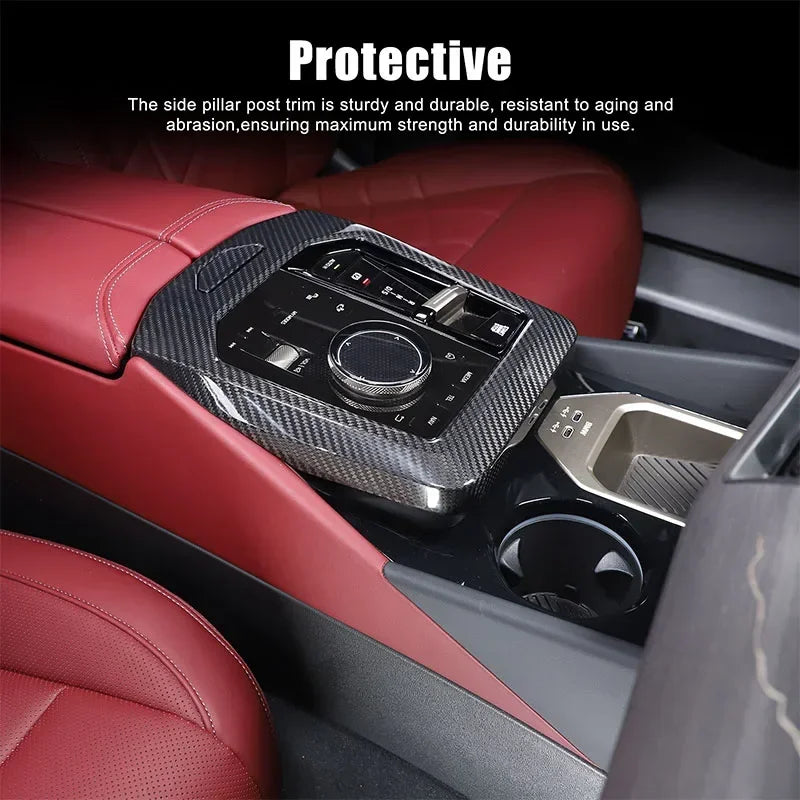 BMW 5 Series G60 2024 Real Carbon Fiber Center Shift Cover